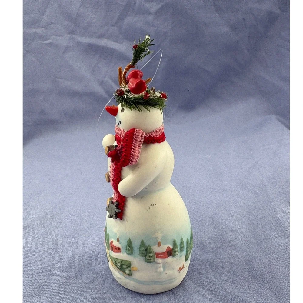 Hallmark Snowtop Lodge 2007 Colleen C. Evergreen Snowman Ornament No 3 QX7157